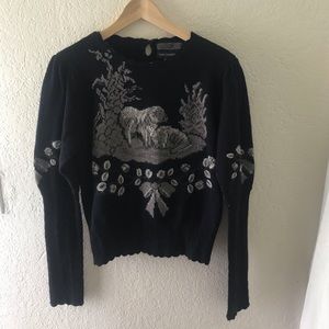 Herman Geist Hand-embroidered sweater